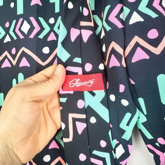 Shinesty The Sensual Succulent Neon Cactus Pants & Tie Set Size 34x34 Party Rave - Picture 6 of 7